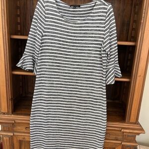 Banana Republic Navy and White Striped Dress